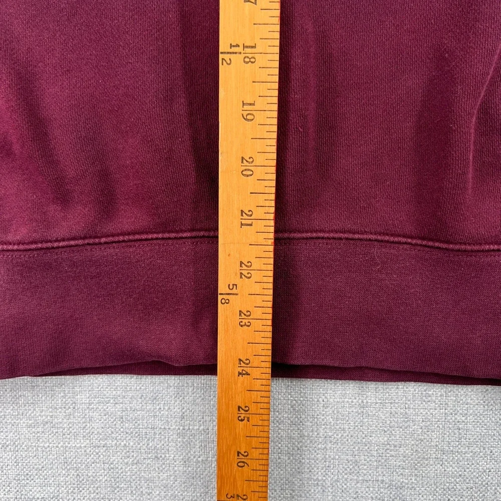Jansport Aquinas College Quarter‎ Zip Sweatshirt Men Small Burgundy Embroidered